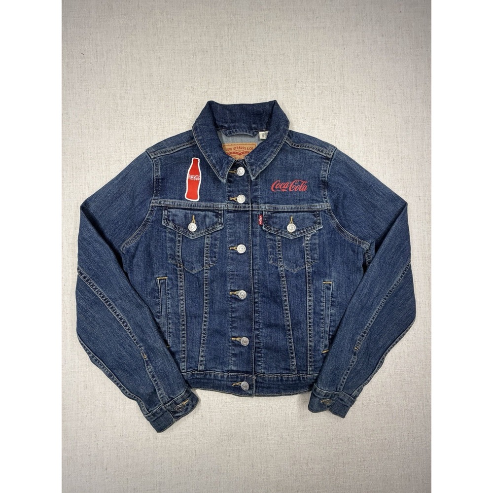 RARE Levi's Coca Cola Denim Jacket Festival Of Culture Patch Trucker Women's S